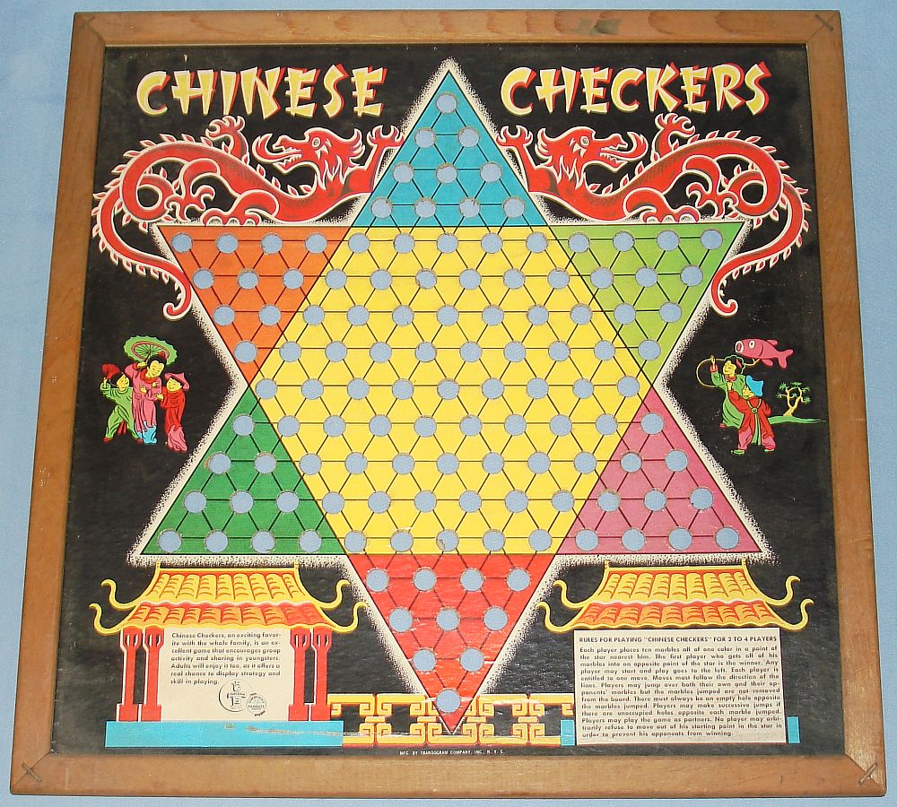 vintage chinese checkers board game
